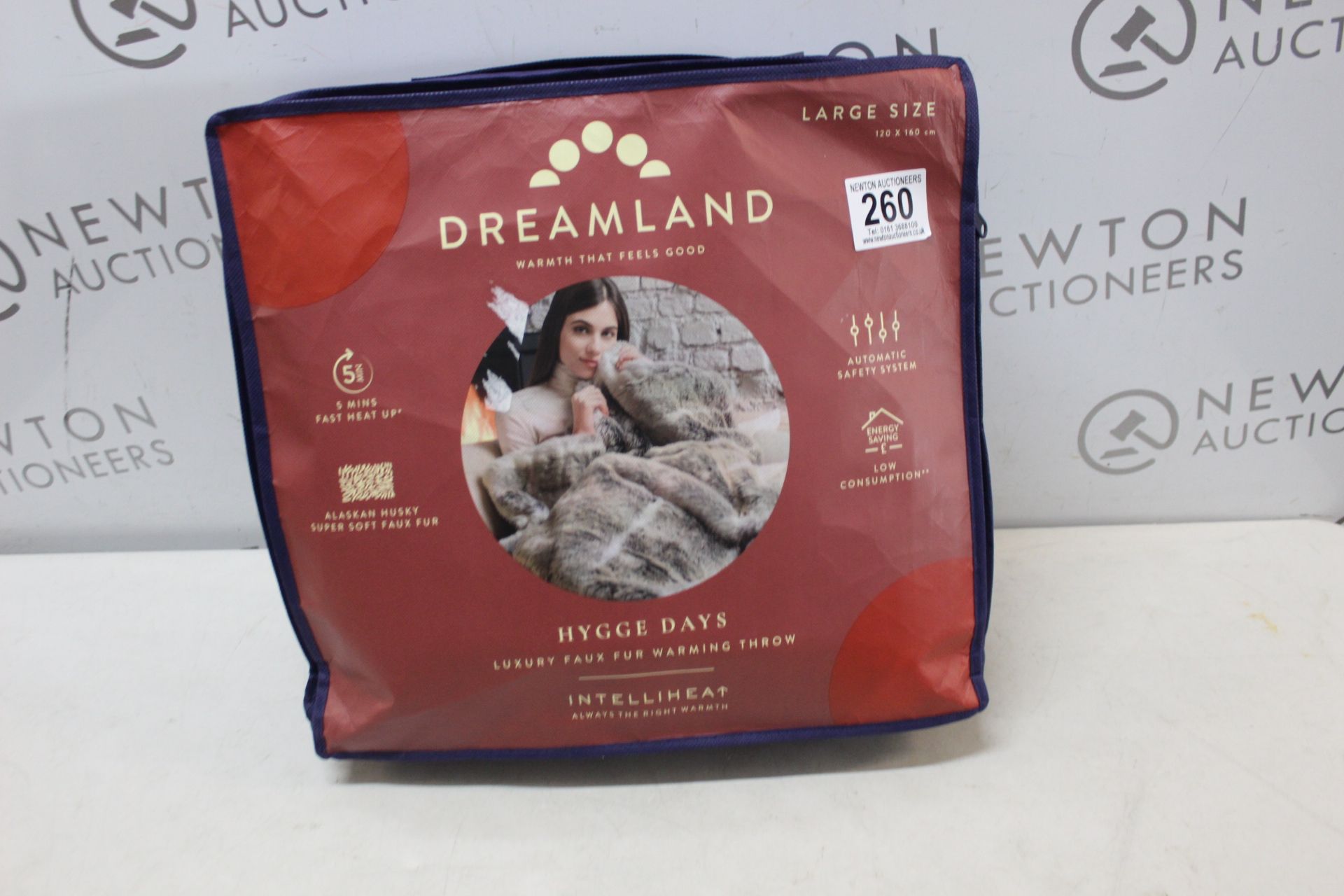 1 BAGGED DREAMLAND RELAXWELL DELUXE FAUX FUR HEATED THROW RRP Â£89.99