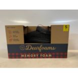 1 BRAND NEW BOXED PAIR OF DEARFOAMS MENS SIZE S MEMORY FOAM SLIPPERS RRP Â£34.99