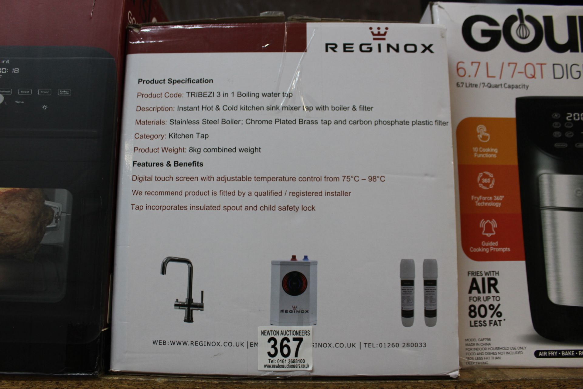 1 BOXED REGINOX TRIBEZI 3-IN-1 HOT TAP RRP Â£399