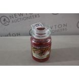 1 YANKEE CANDLE SPARKLING CINAMON SCENTED CANDLE WITH GLASS JAR RRP Â£29.99