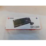 1 BOXED MSI VIGOR GK30 GAMING KEYBOARD AND MOUSE RRP Â£59.99