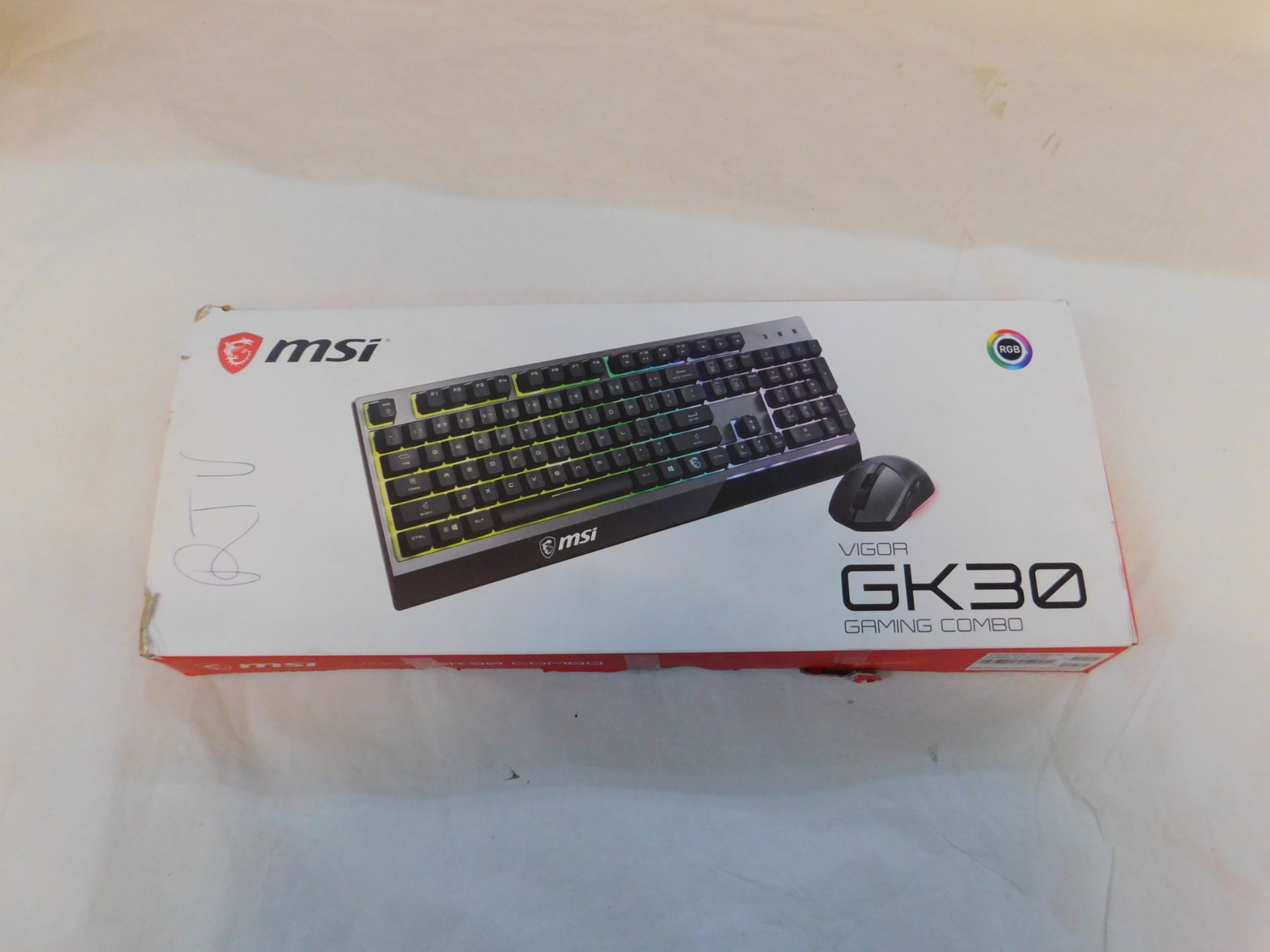 1 BOXED MSI VIGOR GK30 GAMING KEYBOARD AND MOUSE RRP Â£59.99