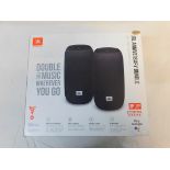 1 BOXED JBL LINK PORTABLE SMART SPEAKER IN BLACK - TWIN PACK RRP Â£129.99