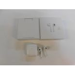 1 BOXED APPLE AIRPODS WITH CHARGING CASE MODEL MV7N2ZM/A RRP Â£139.99 (POWER ON WORKING)