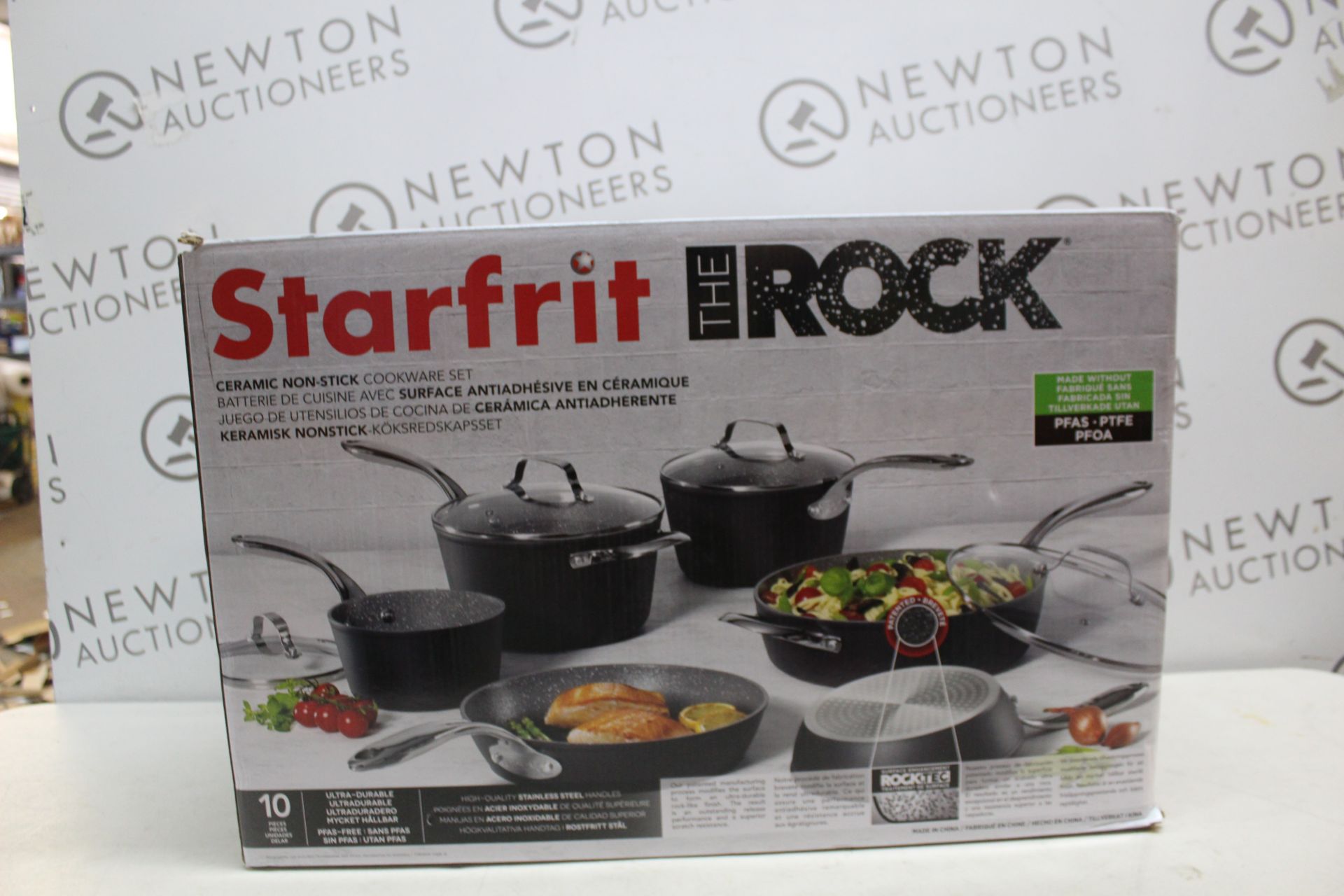 1 BOXED STARFRIT THE ROCK 10 PIECE (APPROX) NON-STICK COOKWARE PAN SET RRP Â£149.99