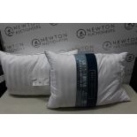 1 SET OF 2 HOTEL GRAND DOUBLE TOP GOOSE FEATHER & GOOSE DOWN PILLOWS RRP Â£39.99