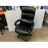 1 LA-Z-BOY AIR EXECUTIVE BLACK BONDED LEATHER OFFICE CHAIR RRP Â£299 (WORKING)