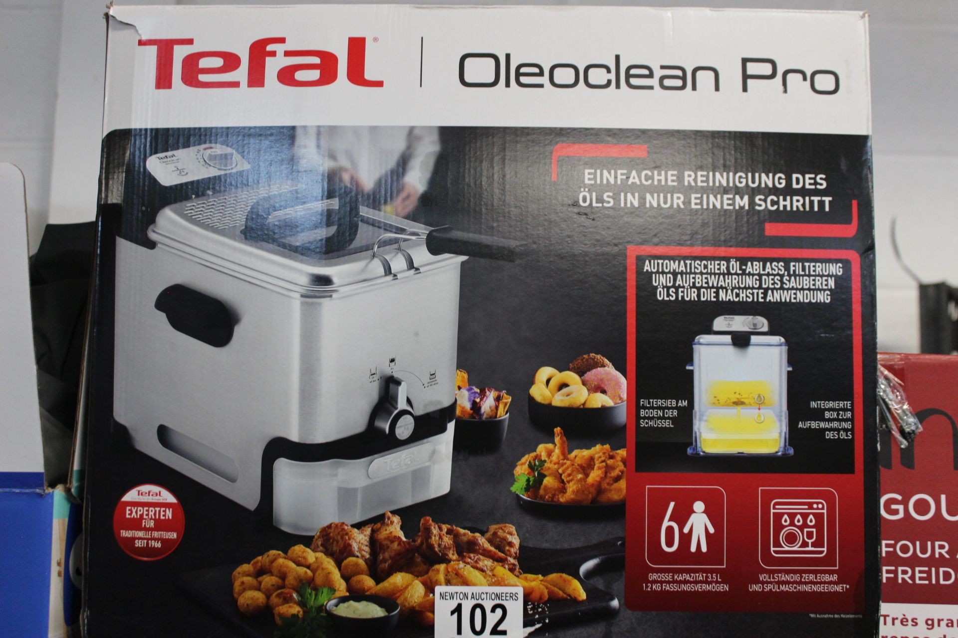 1 BOXED TEFAL FR8040 OLEOCLEAN PRO INOX & DESIGN DEEP FRYER RRP Â£129.99