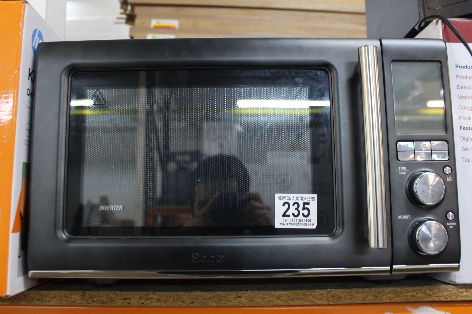 1 SAGE 32 LITRE 1100W THE COMBI WAVE 3 IN 1 MICROWAVE IN BLACK STAINLESS STEEL SM0870 RRP Â£399