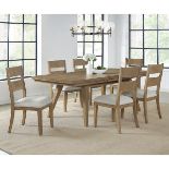 1 BOXED ELMWOOD EXTENDING DINING TABLE + 6 CHAIRS, SEATS 4-6 RRP Â£999