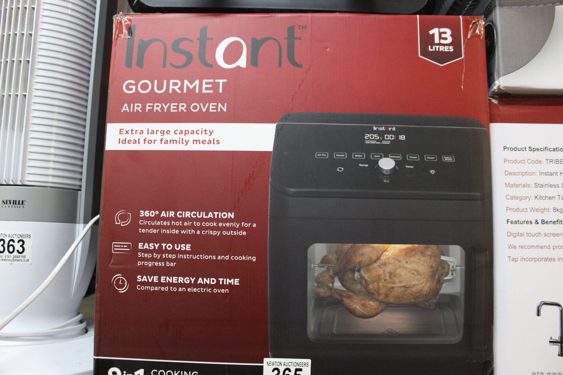 1 BOXED INSTANT VORTEX CLEARCOOK AIR FRYER OVEN, 13L RRP Â£119