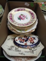 Large selection of mixed ceramic plates,