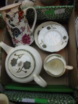 Small selection of matching Aynsley tea-set being a tea-pot, milk, sugar jug,