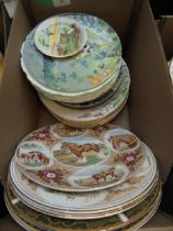 Large selection of ceramic decorative wall plates mainly of wildlife