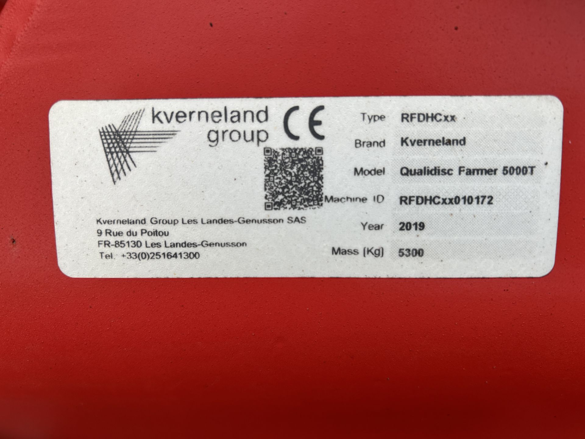 KVERNELAND QUALIDISC FARMER 5000T, (2019), 5M WORKING WIDTH, 2.7M TRANSPORT WIDTH, HYDRAULIC FOLDING - Image 6 of 6