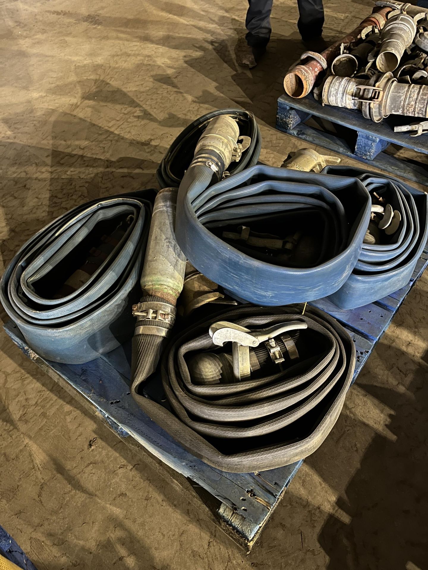 SELECTION OF LAY IRRIGATION FLAT HOSE AND FITTINGS