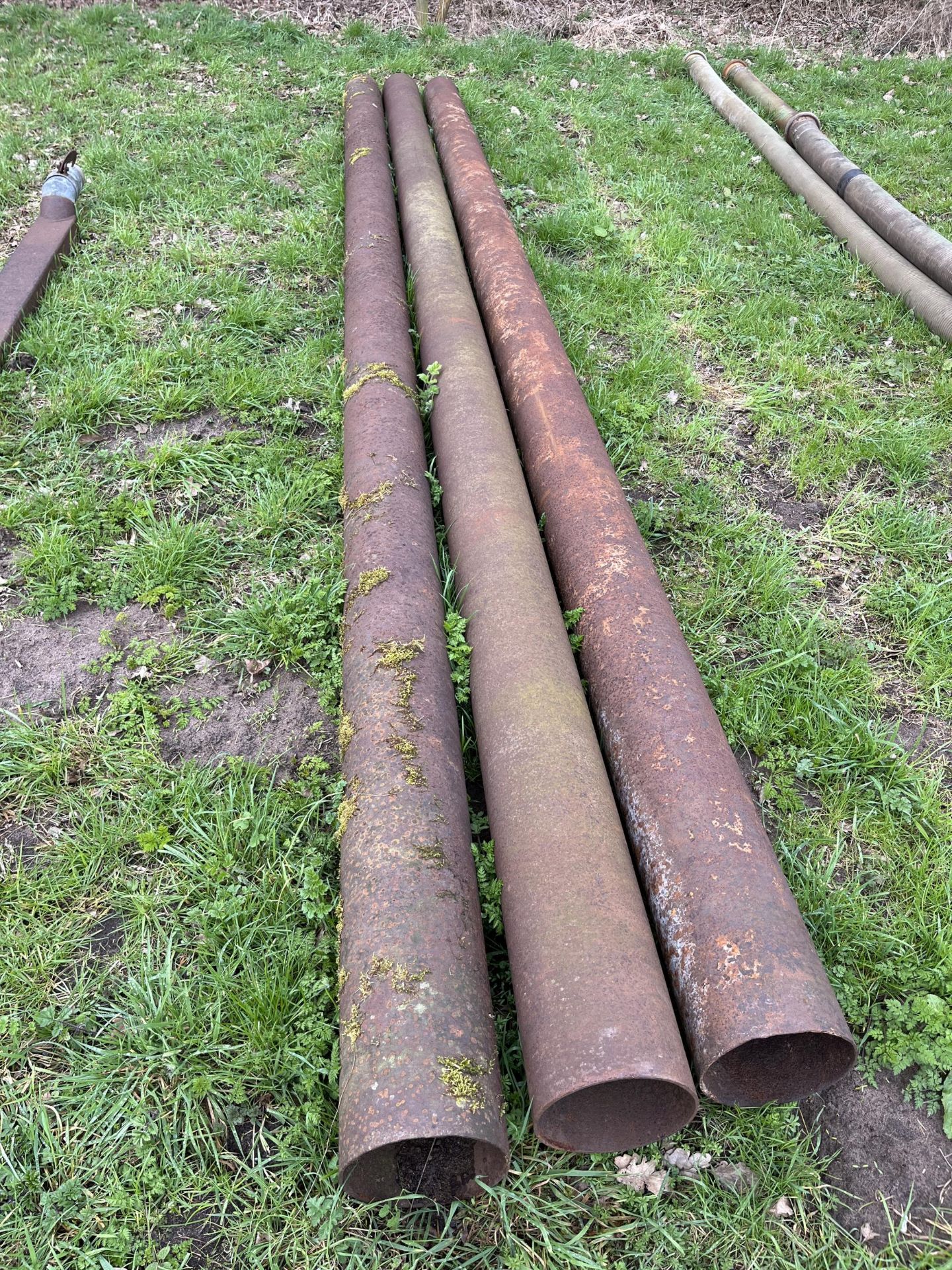 (X3) 19FT STEEL PIPE (8" DIAMETER)