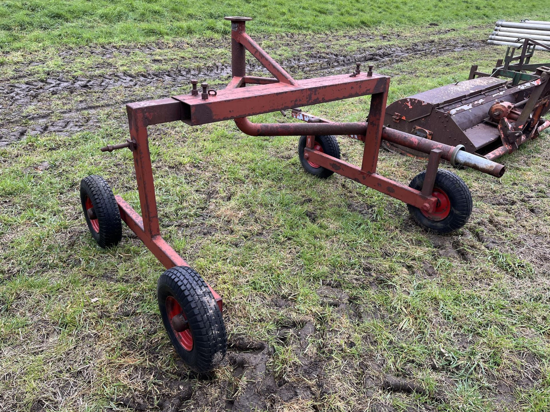 4 WHEEL EX RAIN GUN TROLLEY, OFFSET FEED