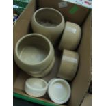 Selection of pottery animal feeders (9 in total)