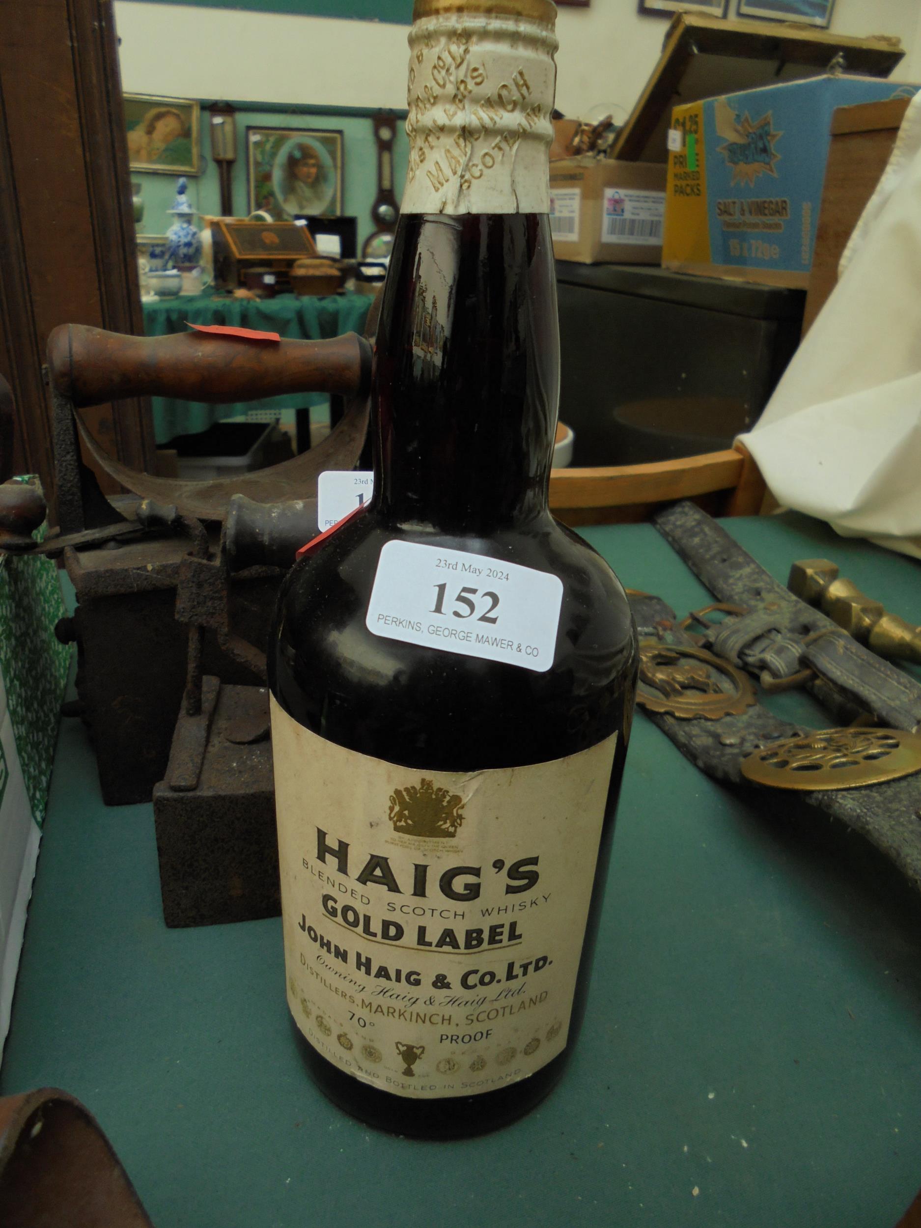 A very old and sealed bottle of Haigh's Gold Label Scotch Whisky