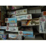 Collection of original aircraft models for construction by Matchbox and Airfix