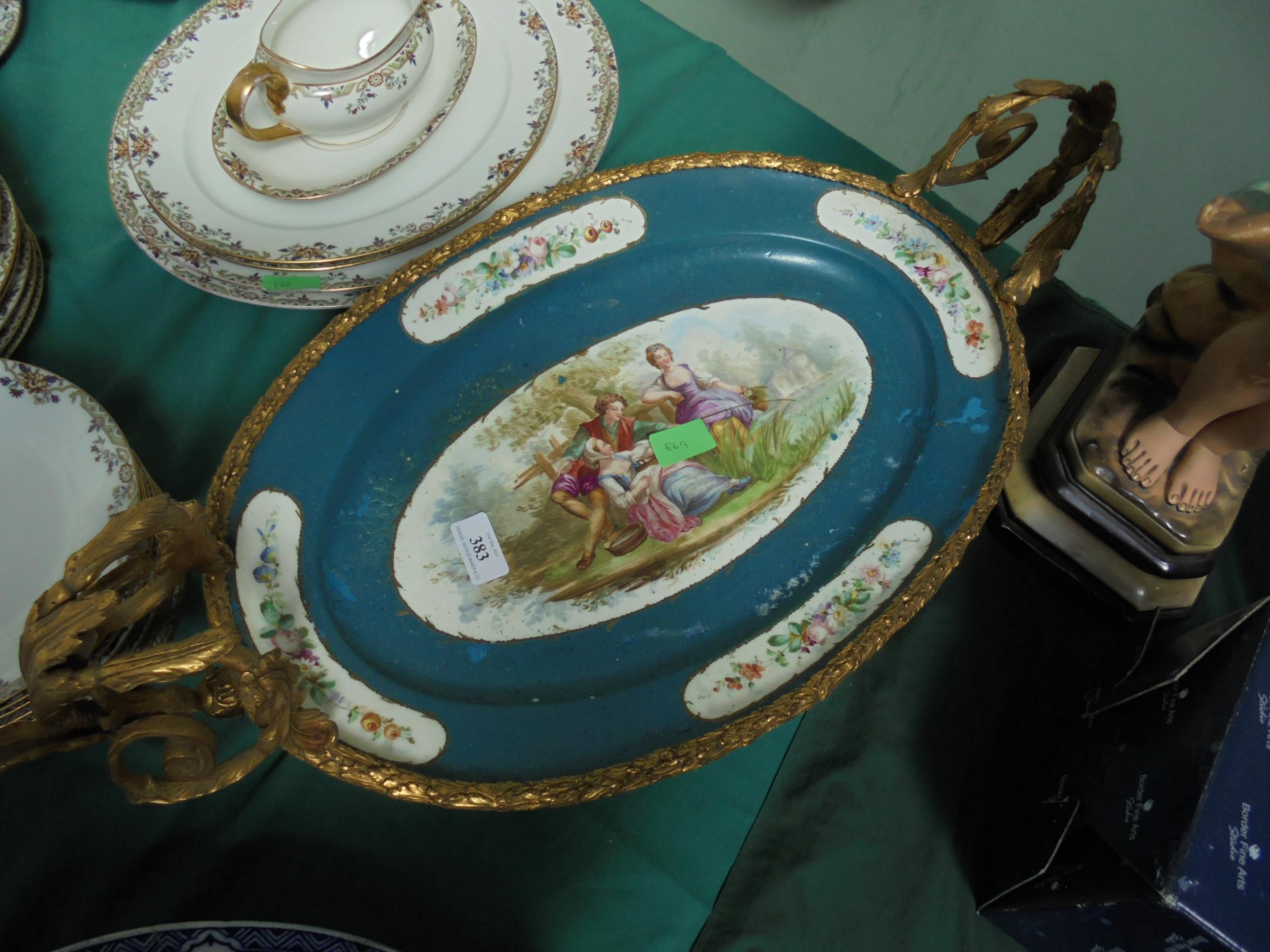 Large oval Victorian display,