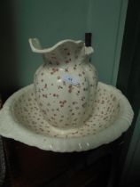 Decorative jug and toilet bowl of Victorian style