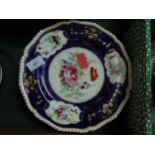 3 early Bloor Derby plates with flower pattern