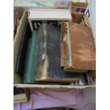 Collection of hardback books, some leather bound including Lincolnshire 1856, The Louth Record,