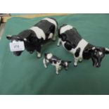 Beswick set of Cow,