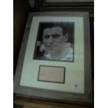 Framed signed photograph with autograph of Stanley Matthews