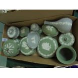 Good collection of Wedgwood cameo items, boxes, vases etc,