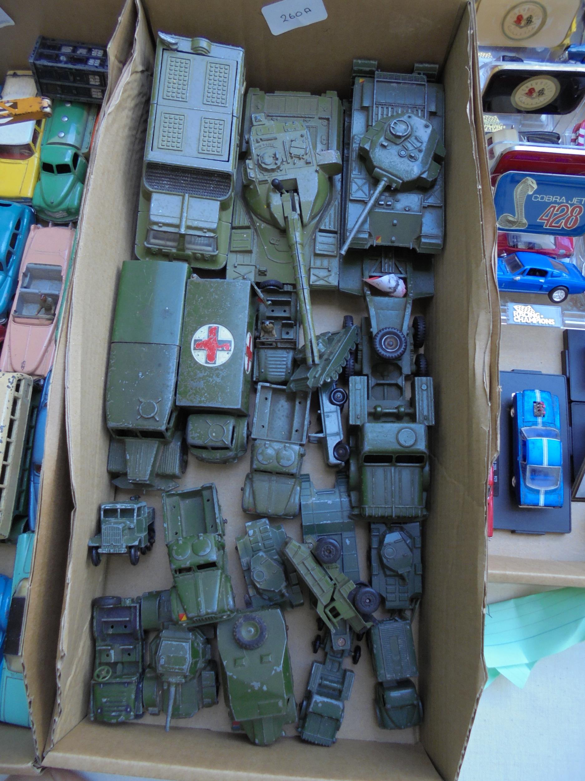 Collection of unboxed Dinky military vehicles