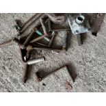 A large assortment of Austin spares to include a cylinder block, steering column, dynamos, crank