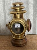 A Dietz USA Edwardian acetylene lamp.