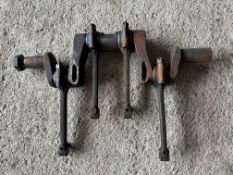 A four cylinder crankshaft with conrods, possibly Austin 7 stamped: 54364, V1A41 and 83684.
