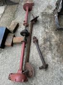 Austin Seven front and rear axle components.