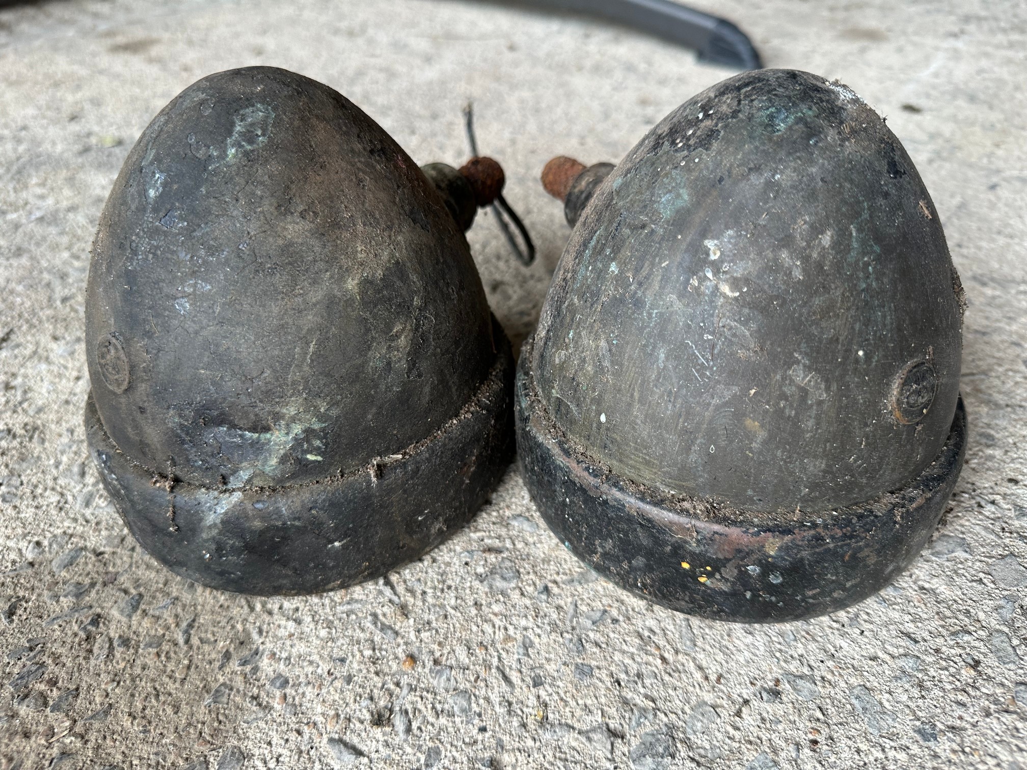 A pair of CAV lamps for restoration.