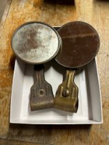 A pair of Edwardian auxiliary mirrors.