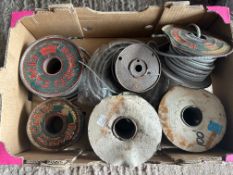 A selection of armoured cable on reels to suit vintage cars.