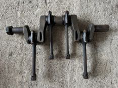 A four cylinder crankshaft with conrods, possibly Austin 7 stamped: 11205 and 94132.