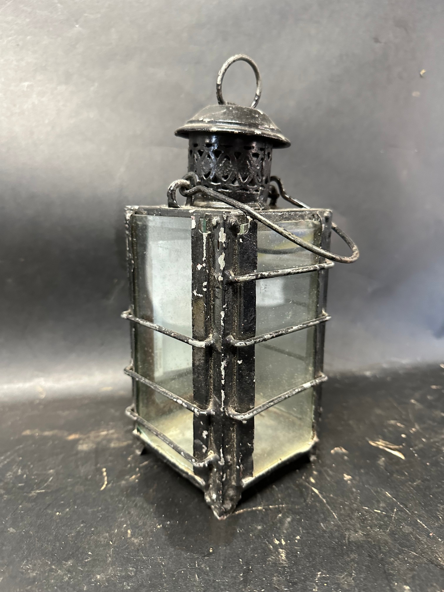 A c1930 hanging lantern.