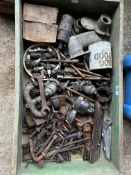 A tray of Austin Seven parts to include lift pumps, distributors etc.