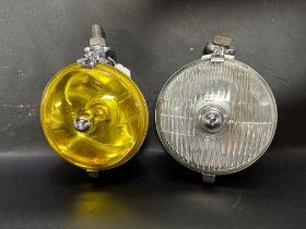A pair of Lucas 576 lamps (spot and fog) with brackets.