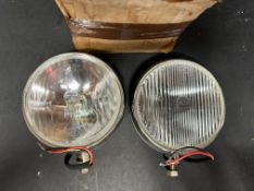 Two Wipac classic car lamps (fog and spot) suitable for a Vauxhall Cavalier.