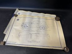 Eight Thrupp & Maberley designs for Buick, Rolls-Royce, Humber, Sunbeam etc. (rolled)