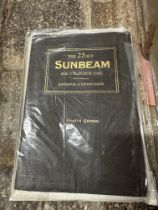 Three Sunbeam related volumes: 203 mph 1927 publication, 25hp Spare Parts list 1927, 25hp handbook