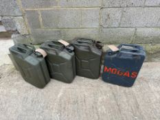 Four jerry cans.