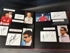 A spectacular album of Grand Prix racing drivers autographs and photographs including Jackie