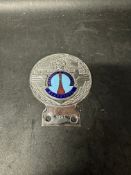 A chrome and enamel Safe Driving Association Blackpool Car Badge